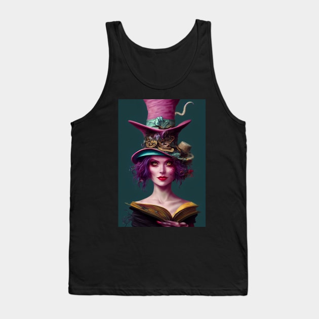 female wizard magic hat Tank Top by ai1art